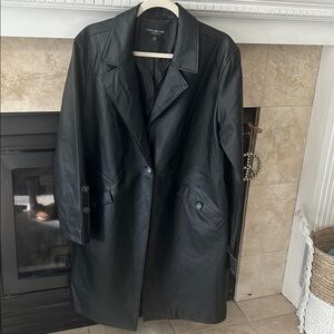 Faux Leather Coat